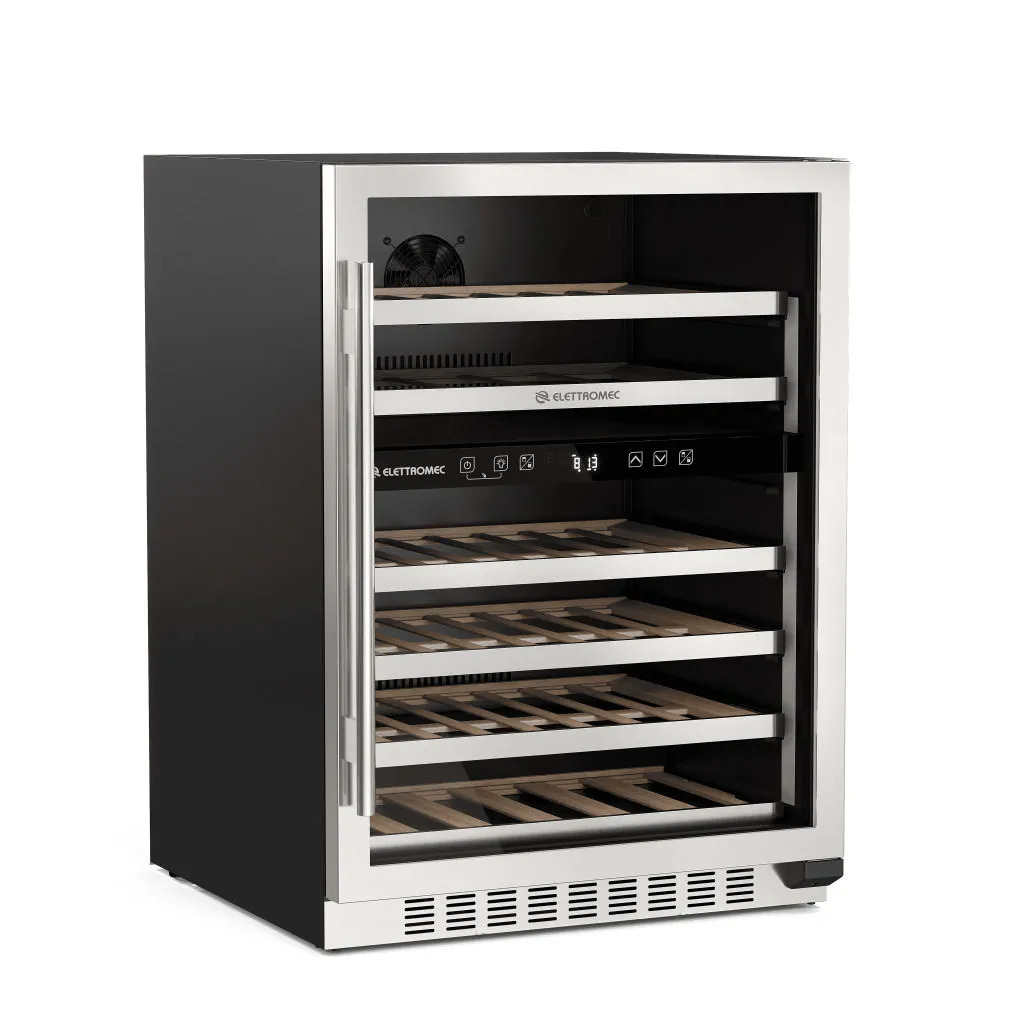 Adega Inox 44 garrafas Dual Zone Built-In Connect Elettromec
