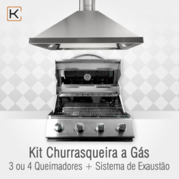 Kit Churrasqueira a Gás com Coifa